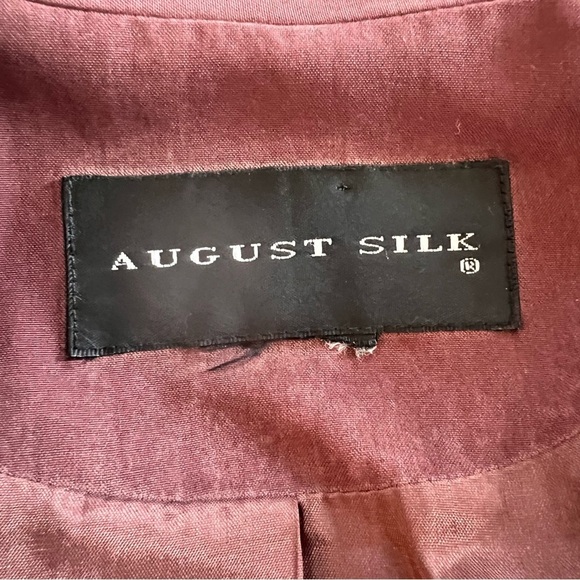 August Silk Full Zipper Jacket in Burnt Sienna Women’s Size Medium - Picture 7 of 7